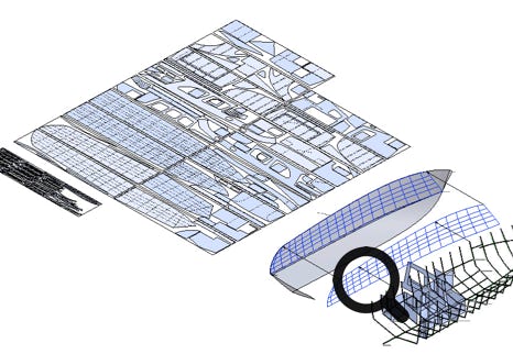 Stainless steel boat hull kit